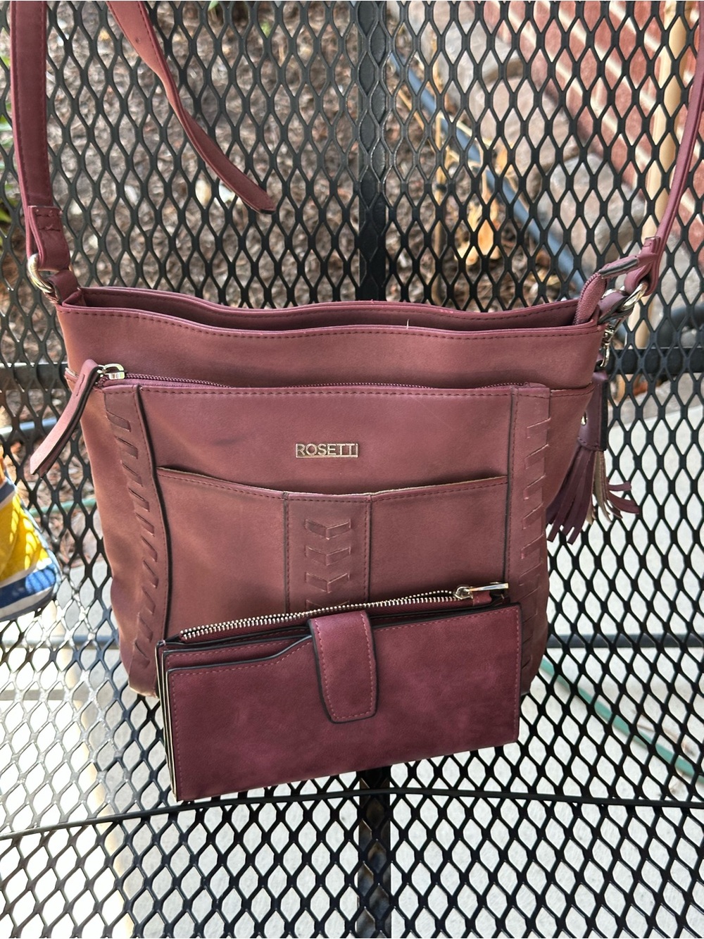 Rosetti Mauve Crossbody with Matching Wallet Set